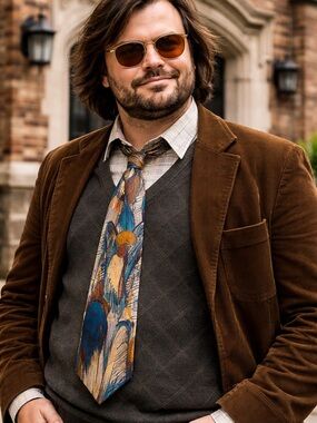 The Beatles Let It Be Silk Tie Abstract Art 1970 Rock Band Vintage Style 🎸